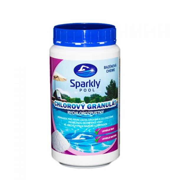 Chlórový granulát 1 kg SPARKLY POOL 938070