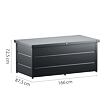Juno 1620 Úložný box 160 x 80 x 72,5 cm, antracit, HÖRMANN 4800305