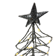 Stromček s hviezdou LED strieborný 30 cm Prodex X107050