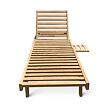 Wawe Záhradné polohovateľné ležadlo, teak, svetlohnedé NOELA 345755
