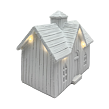 Domček s vežou biela LED 15 x 14 cm Prodex A00546